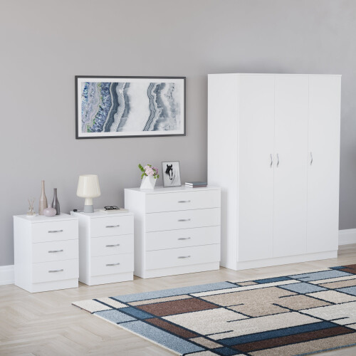 Vida Designs (White) Riano 4 Piece Bedroom Set 11