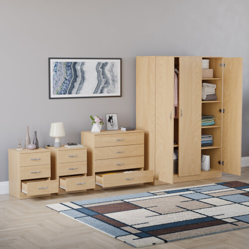Vida Designs (Pine) Riano 4 Piece Bedroom Set 11 1