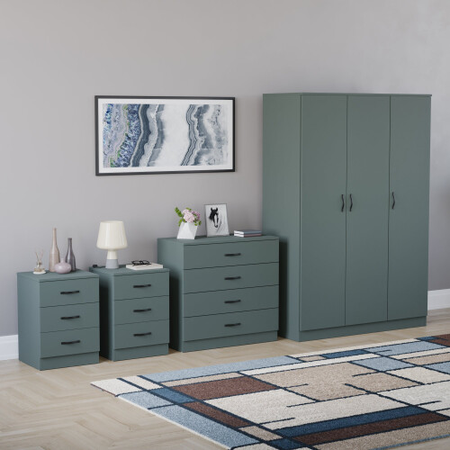 Vida Designs (Jasper Green) Riano 4 Piece Bedroom Set 11