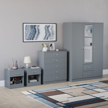 (Grey) Riano 4 Piece Bedroom Set 14