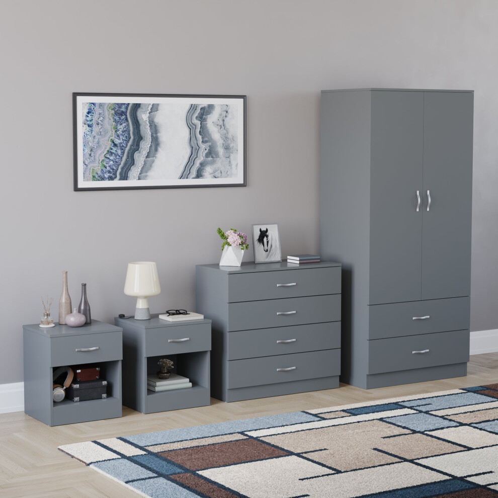 (Grey) Riano 4 Piece Bedroom Set 1