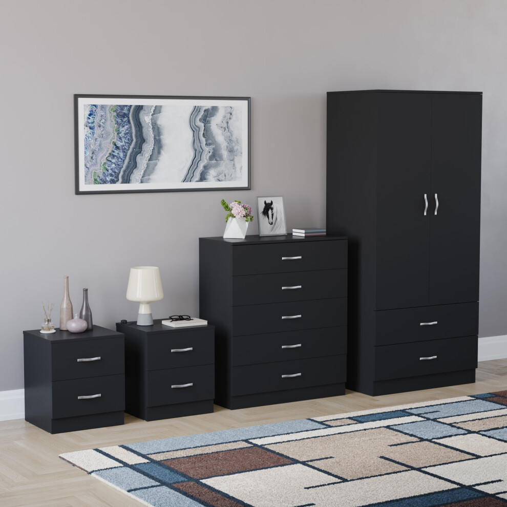 (Black) Riano 4 Piece Bedroom Set 4