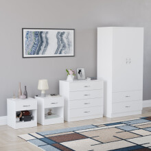 (White) Riano 4 Piece Bedroom Set 1