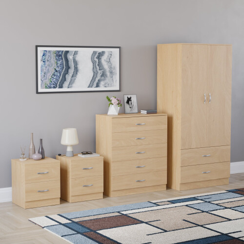 Vida Designs (Pine) Riano 4 Piece Bedroom Set 4