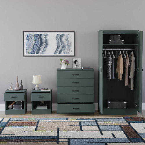 Vida Designs (Jasper Green) Riano 4 Piece Bedroom Set 20 2