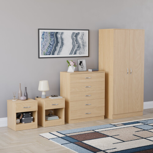Vida Designs (Pine) Riano 4 Piece Bedroom Set 20