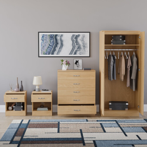 Vida Designs (Pine) Riano 4 Piece Bedroom Set 20 2