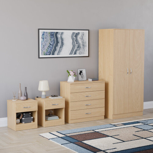 Vida Designs (Pine) Riano 4 Piece Bedroom Set 19