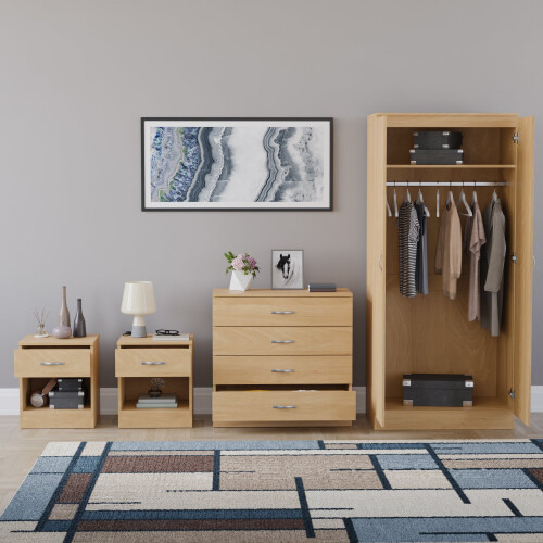 Vida Designs (Pine) Riano 4 Piece Bedroom Set 19 2