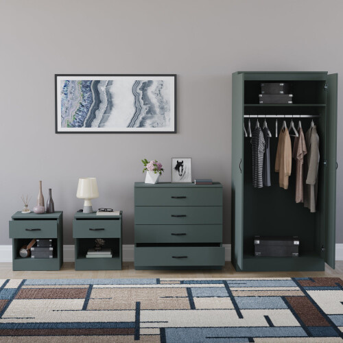 Vida Designs (Jasper Green) Riano 4 Piece Bedroom Set 19 2
