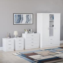 (White) Riano 4 Piece Bedroom Set 17