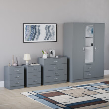 (Grey) Riano 4 Piece Bedroom Set 17