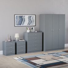 (Grey) Riano 4 Piece Bedroom Set 12