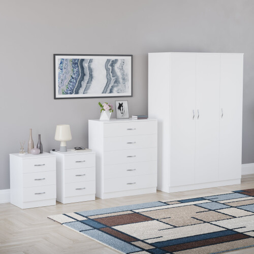 Vida Designs (White) Riano 4 Piece Bedroom Set 12