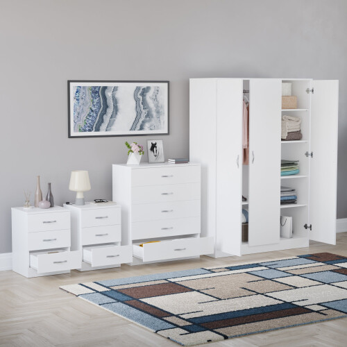 Vida Designs (White) Riano 4 Piece Bedroom Set 12 1