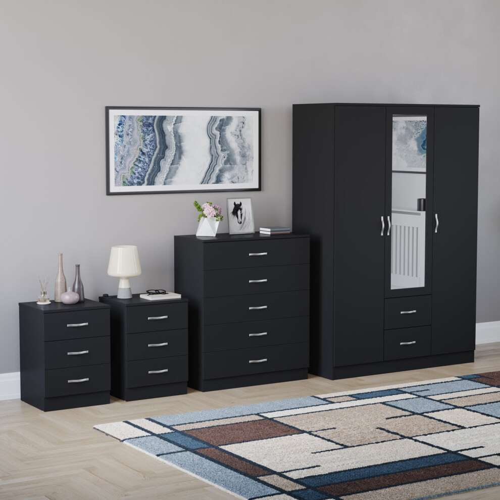 (Black) Riano 4 Piece Bedroom Set 18