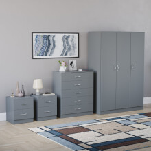 (Grey) Riano 4 Piece Bedroom Set 10