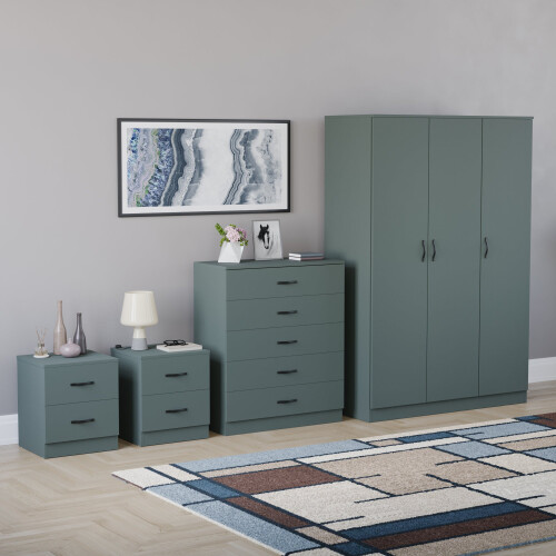 Vida Designs (Jasper Green) Riano 4 Piece Bedroom Set 10