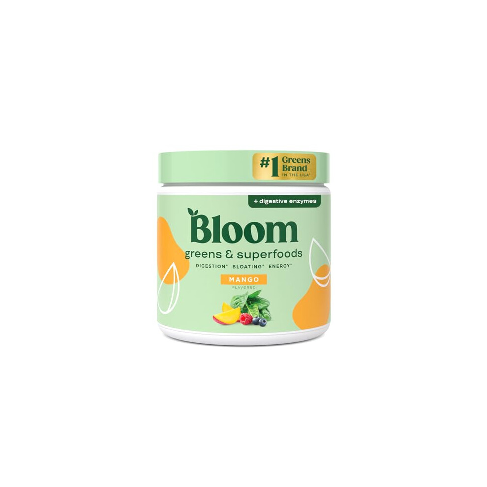 Bloom Nutrition Superfood Greens Powder Mango Flavor 30 Servings