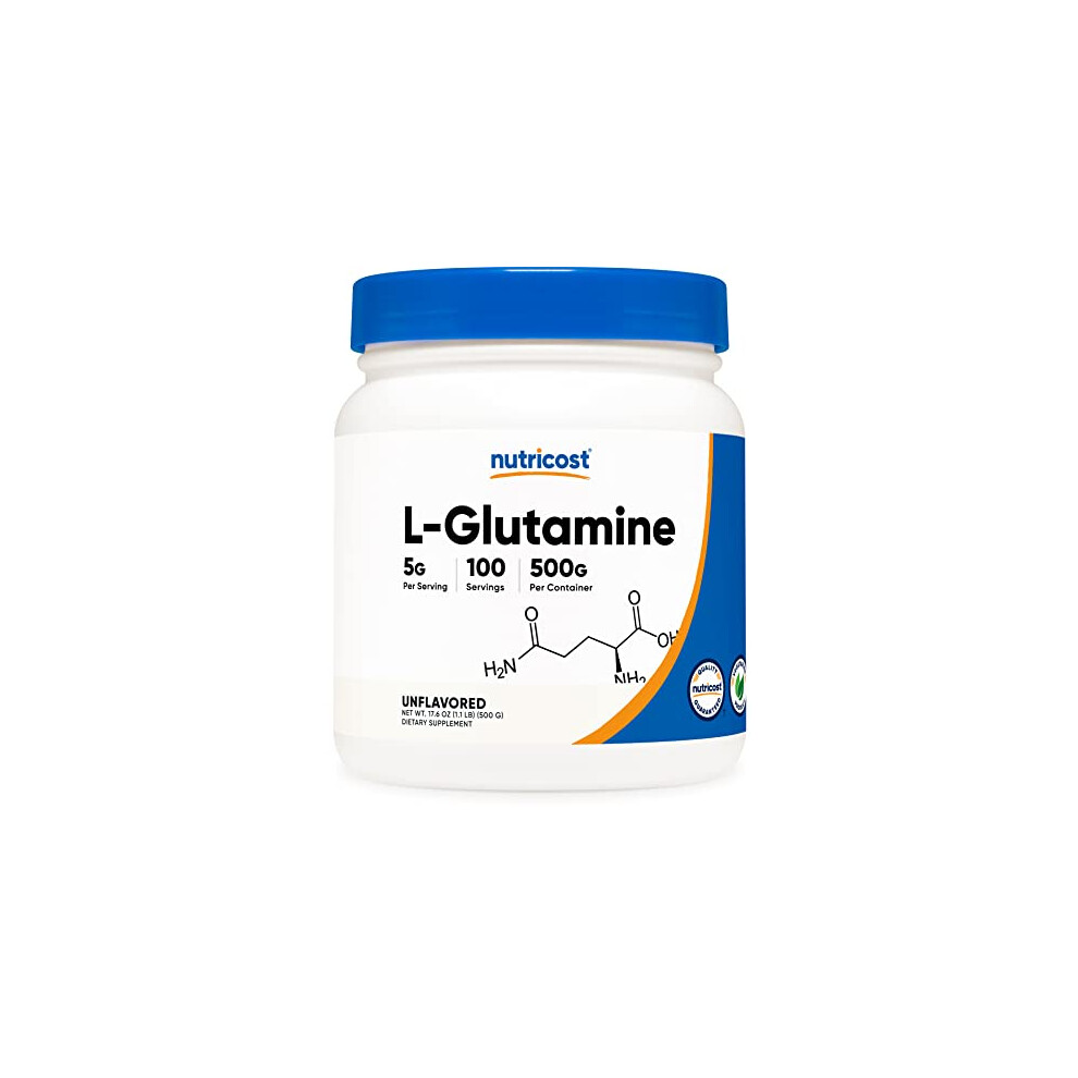Nutricost L-Glutamine Powder 500 G Unflavored 100 Servings