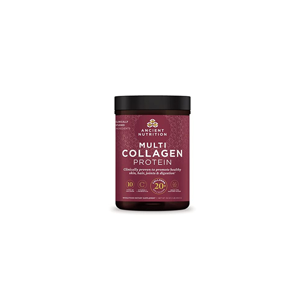 Ancient Nutrition Collagen Powder Protein With Probiotics 16Oz Unflavored