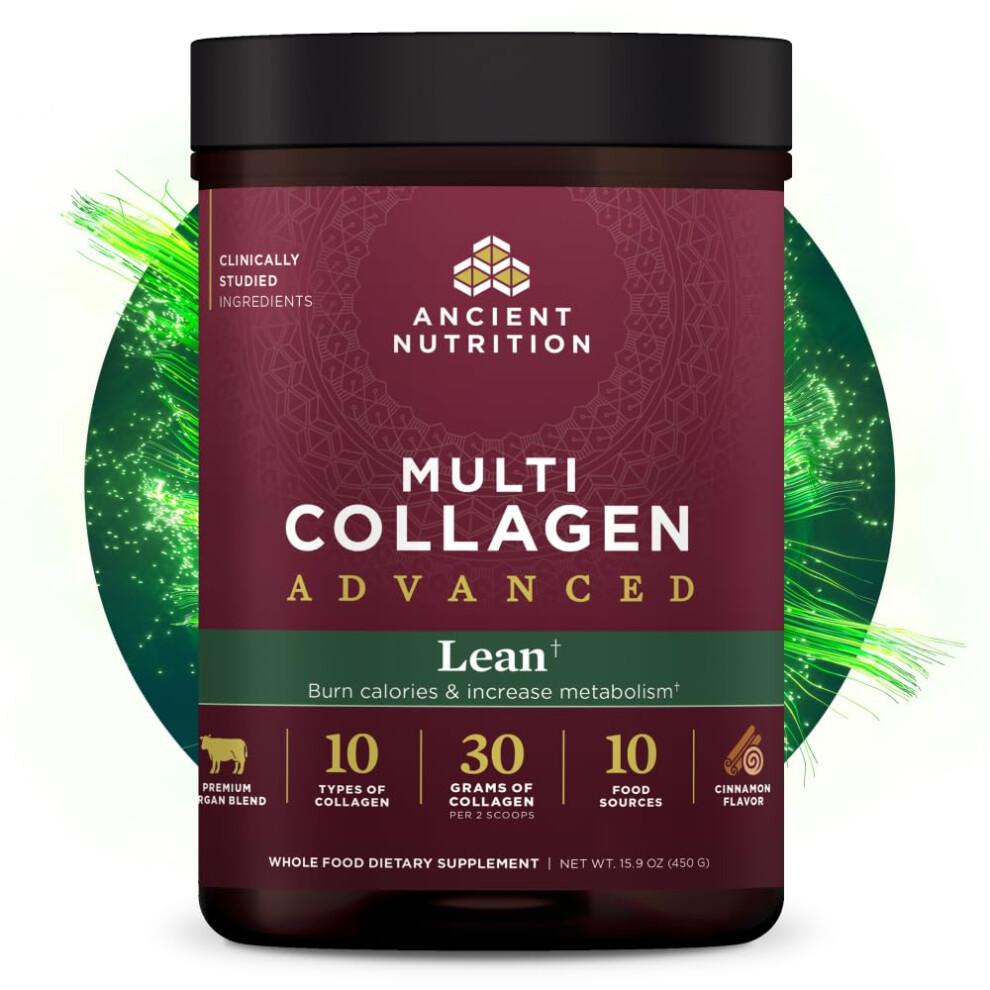 Ancient Nutrition Advanced Lean Collagen Peptides 25 Servings 16 Oz