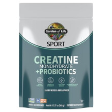 Garden of Life, Sport, Kreatiini-mono-hydraatti + probiootit, Välitön, 12,27 oz (348 g)