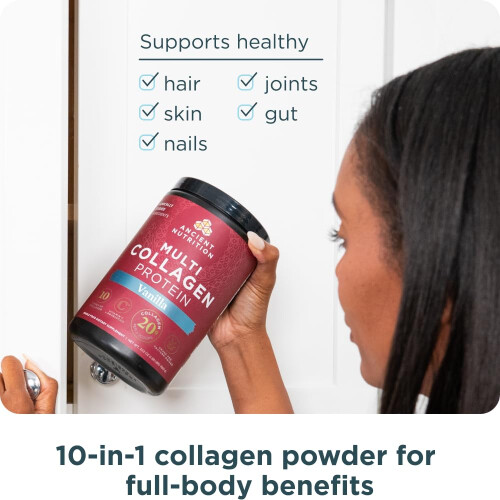 Ancient Nutrition, Multi Collagen Eiwit, Vanille, 1.04 lb (472.5 g) 1