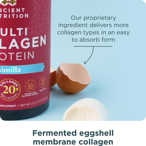 Ancient Nutrition, Multi Collagen Eiwit, Vanille, 1.04 lb (472.5 g) 2