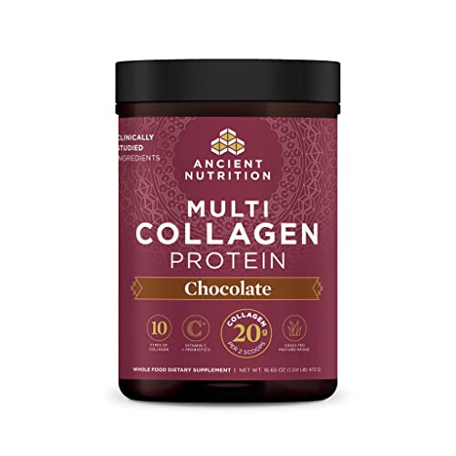 Ancient Nutrition Multi Collagen Chocolate Protein 16.65oz 45 serv