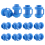 12 stuks trampoline doppen 25 mm, trampoline einddoppen 1