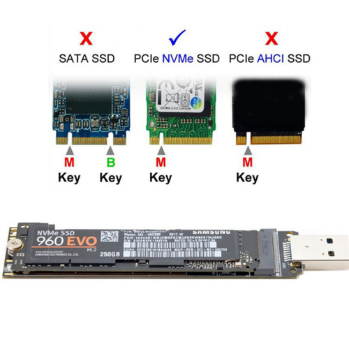 NVME USB-adapter M.2 NVME SSD naar USB 3.1-adapter 10 Gbps USB 3.1 Gen 2