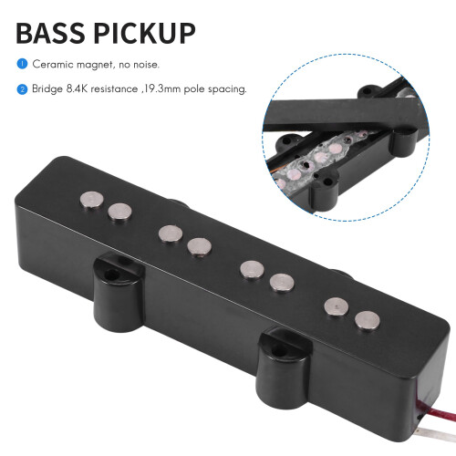 Micro chevalet silencieux pour basse électrique Pro, type ouvert, noir, 95 x 18,3 mm 1