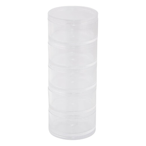 明邦() Meibo Round Case, M, 5 Tiers, Clear