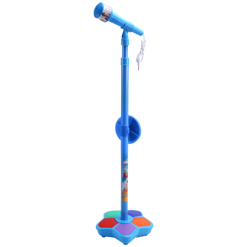 Microphone pour enfants avec support lumineux, jouet, bleu 2