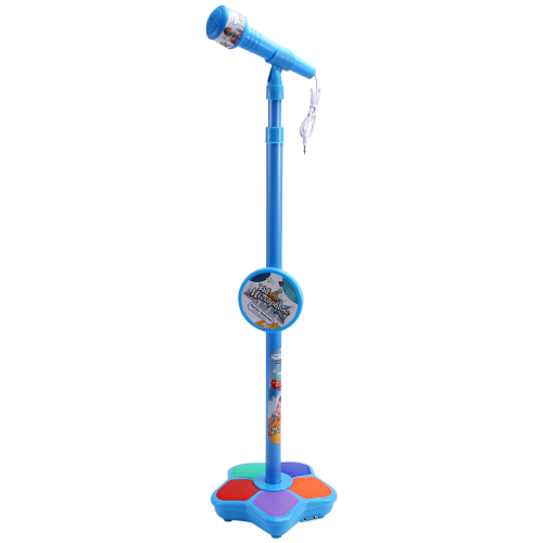 Microphone pour enfants avec support lumineux, jouet, bleu 1