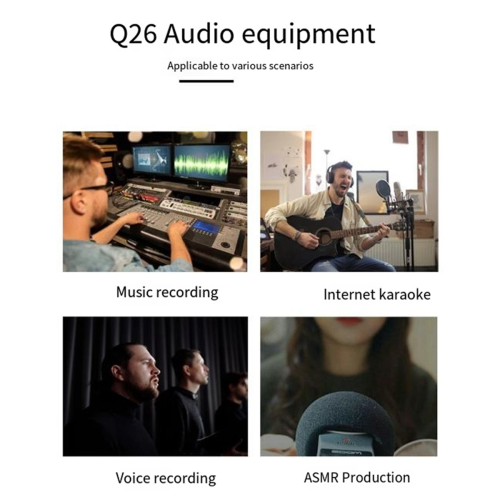 Q-26 USB Audio Interface Geluidskaart voor Studio 2