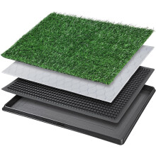 Dog Grass Pet Loo Indoor/Outdoor Potty, Dog Litter Box, Artificial Grass Patch