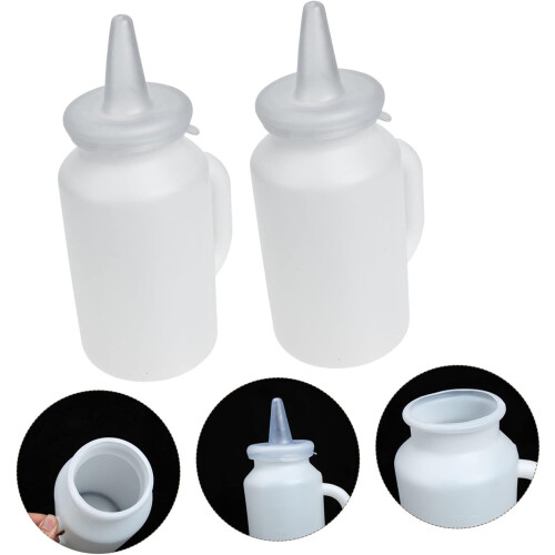 2pcs Feeding Bottle Small Lactating Milk Quantitative Pet Kitten Sip Calf born 2