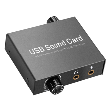 USB-C Sound Card Audio 3.5mm Audio Adapter for PC Laptop Headset