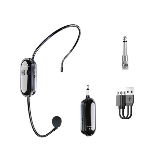 Microfono wireless 2.4G con auricolare a lungo raggio 30M per amplificatori vocali
