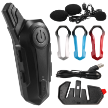 Intercomunicador Bluetooth para capacete de motocicleta, estrutura completa em 3 cores