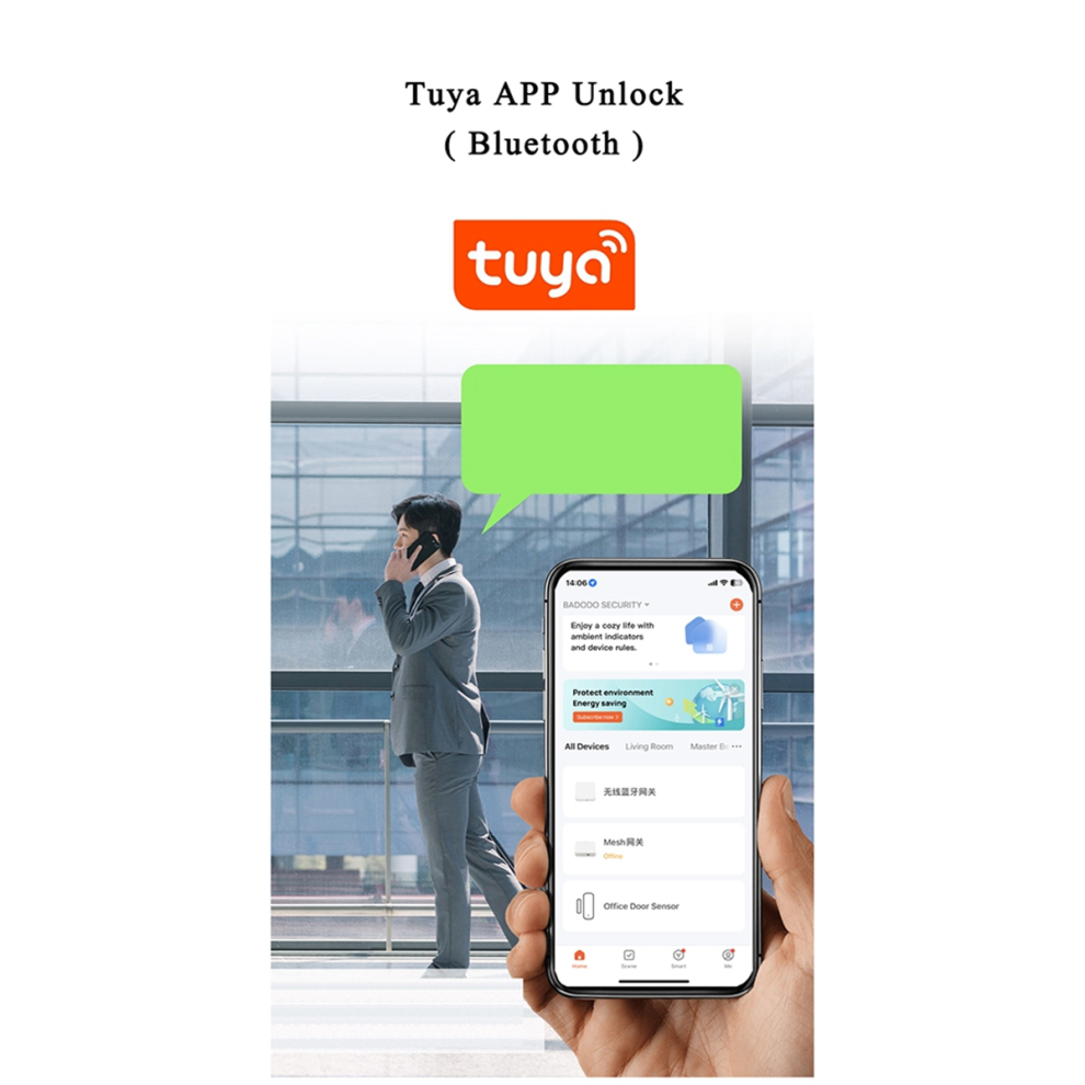 Tuya App Smart Fingerprint Cabinet Drawer Silver L20mm 4712661035067