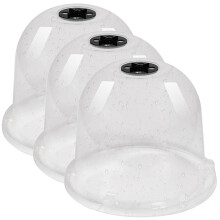 3 x Humidity Dome, 10 x 7.9 cm Garden Cloche Blanket Grow Clear Plastic Plant Bell, Reusable Mini Greenhouse for Outdoors Ref: 1412