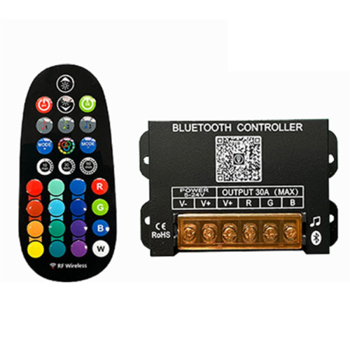 Bluetooth DC5-24V RGB LED-stripkontroller med 29-knapps fjärrdimmer