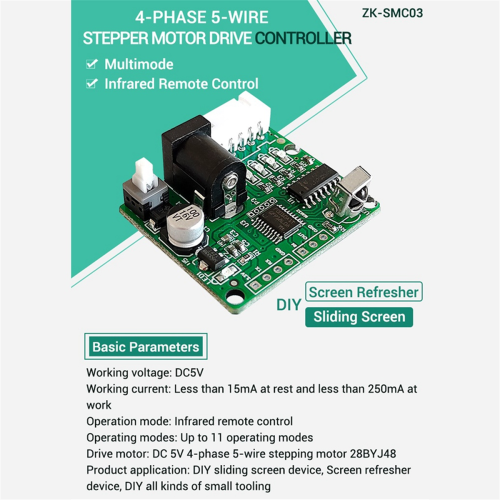 DC 5V ULN2003 DIY Stepper Motor Driver Board Infrared Remote Control 1