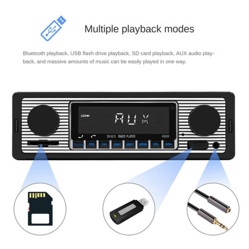 60 W Bluetooth bilradio, MP3-afspiller, USB-drev 1