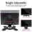 Monitor automotivo de 12 V e 7 polegadas, 16:9, 800x480, LCD, retrovisor 5