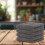 (CHARCOAL GREY) Perefly Cotton Washcloths Set (30 x 30 cm) 7