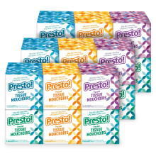Amazon Brand - Presto! Ultra-Soft 3-Ply Premium Facial Tissues  1188 Count (18 Packs of 66)  (Packaging May Vary)